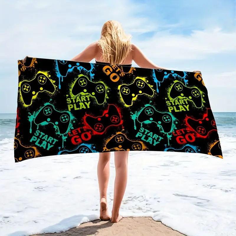 Microfiber Beach Towel Digital Printing Quick-Drying Double-Sided Velvet Class A Large Bath Towel Plus Towel
