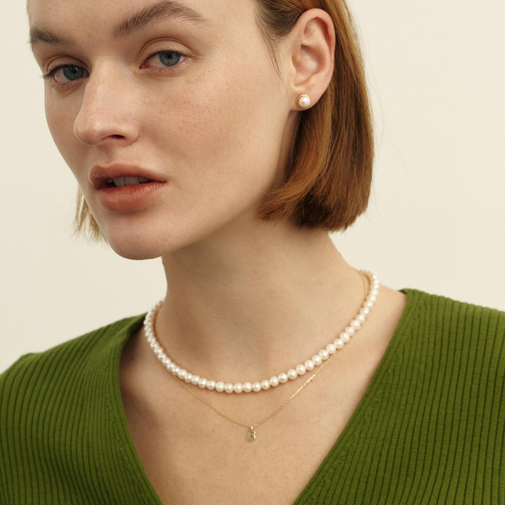 Lunne 14K Magnetic Full Moon Freshwater Pearl Necklace (14K Gold) #Lcn05