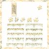 15 Pcs PET Long Floral Stickers Collage Embelishment Stickers for Card Making Scrapbook Materials Craft Daily Planner