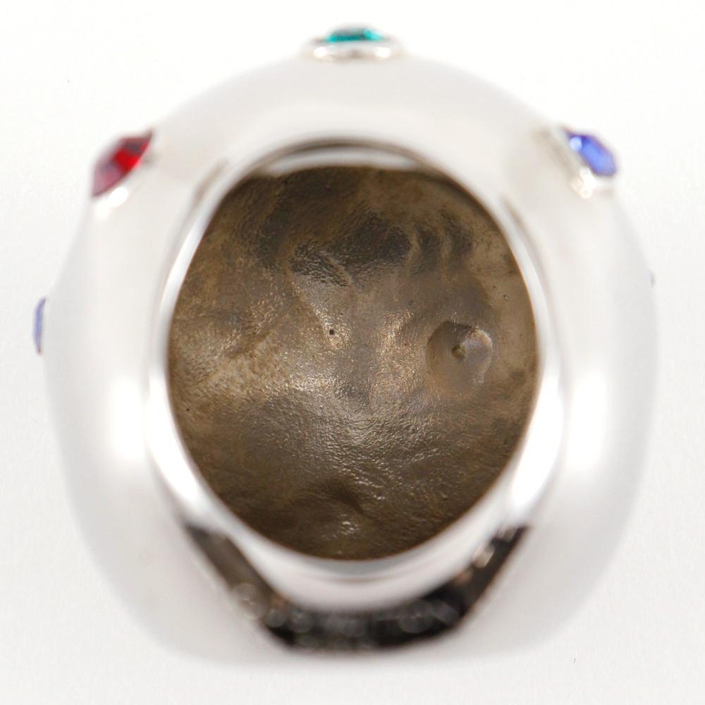Louis Vuitton Bookle Dreille Ring Strass Cocktail Planet Rare Design multicolor/Rhinestone #6.8(US Size) 36.04g Unisex Used
