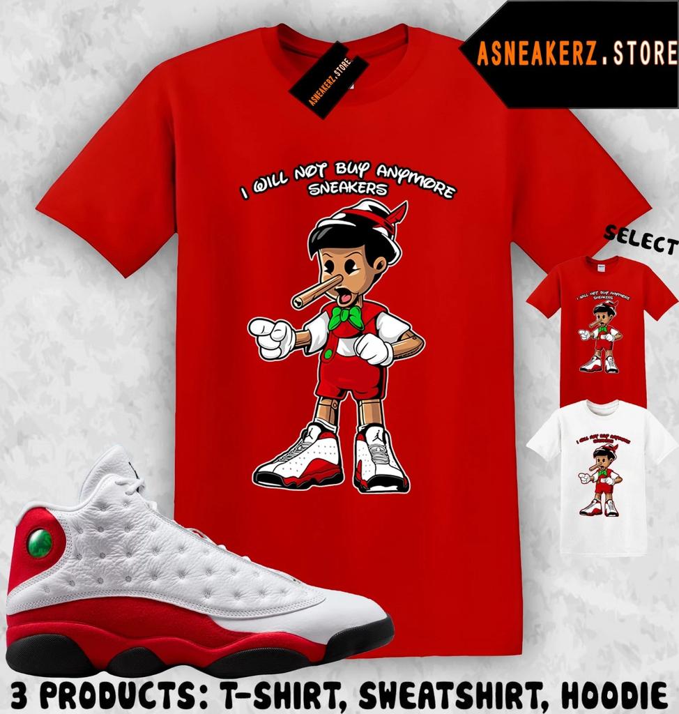 Shirt To Match AJ 13 Chicago 2026 Sneaker Matching Sneakerhead Pinocchio T-Shirt