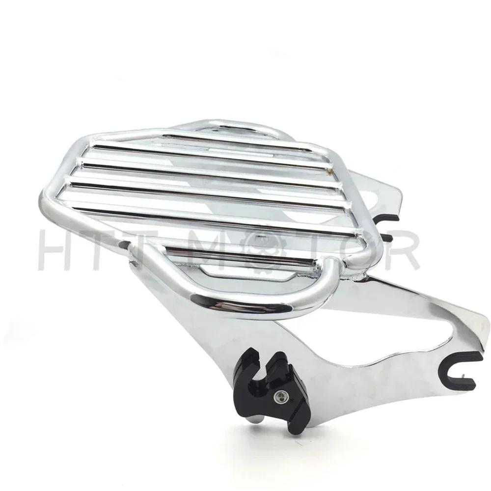 Motorcycle King Abnehmbarer Gepäckträger für 2009-2017 Harley Davidson Road King/Street Glide Mattschwarz Glänzend