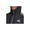 adidas Kurtka damska BSC w paski z kieszenią zapinaną na zamek, ze sznurkiem i kapturem, czarna H55345