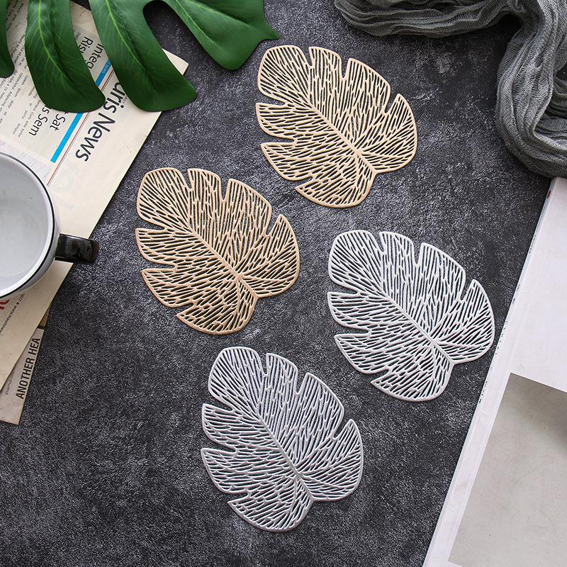 Creative Nordic Ins-Style Decorative PVC Coaster: Turtle Leaf Design, Anti-Scalding Table Mat