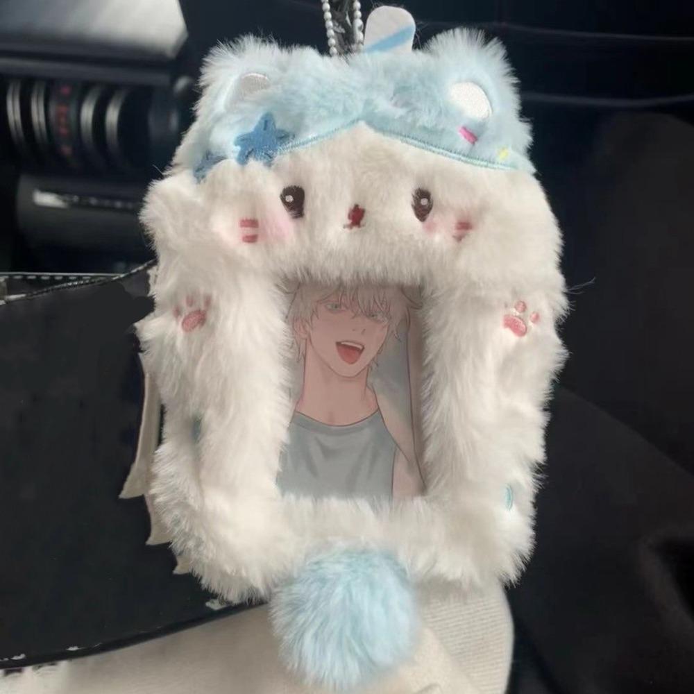 

Мультяшный многофункциональный чехол для фотокарточек плюшевый кролик с большими ушами/бордер-колли чехол для карточек кролик/собака/кошка держатель для фотокарточек студенты