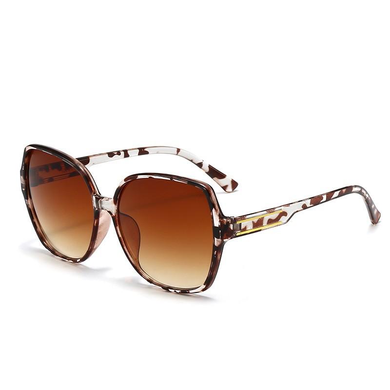 New Fashion Women Sunglasses Retro Large Frame Sun Glasses Trend Outdoor Holiday Man Eyeglasses Letter Toad Mirror Uv400