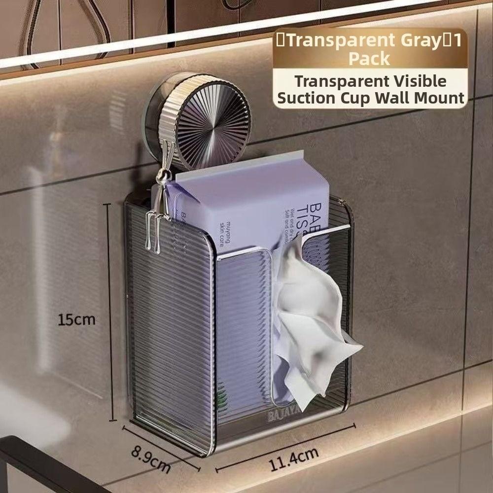 Wall Mounted Wet Wipes Storage Box Suction Cup Paper Towel Box High Quality Tissue Holder Bathroom