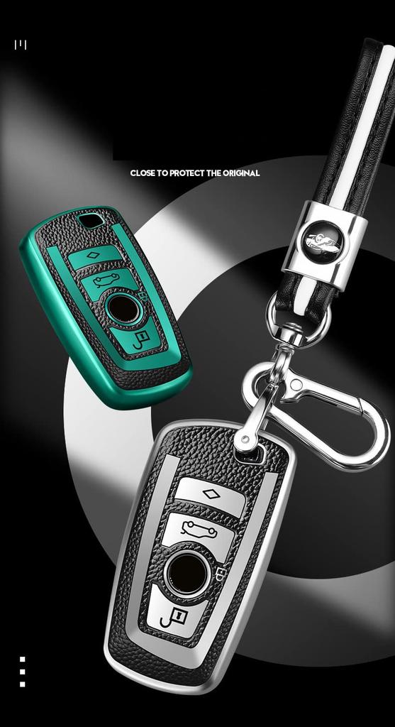 BMW Smart Key Case Key Cover Key Holder for BMW 1 3 4 5 6 7 Series, blue