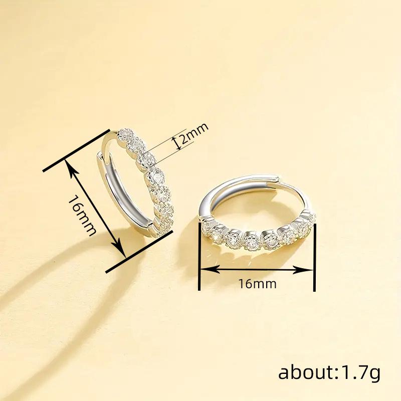 Simple And Exquisite Earrings For Women, Daily Matching Fashion Jewelry, Inlaid With Zircon Small Jewelry