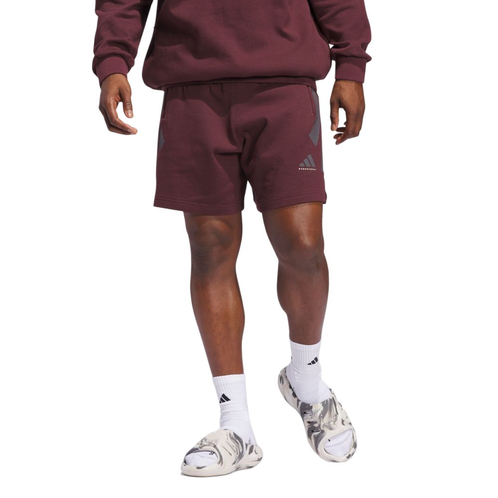 New Adidas SS25 Casual Shorts Unisex Aurora Gemstone Red JD6138