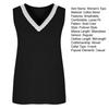 Damen Casual Ärmellose Tops Bequemes Sommeroberteil Mode V-Ausschnitt Spitze Top Atmungsaktiv Lockerer Schnitt Sommer Tanktops für den täglichen Gebrauch Urlaub Strand