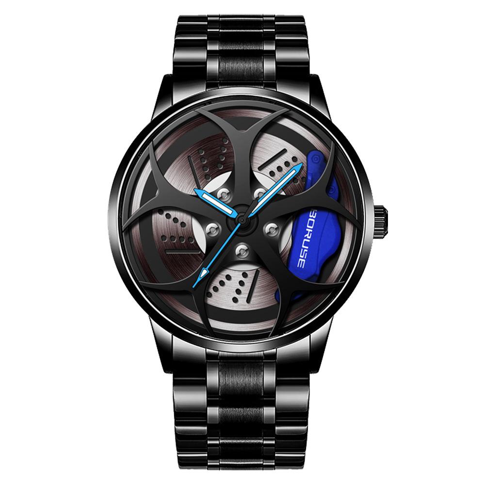 Boruse Trend Wheel Watch Waterproof Luminous Quartz Watch Men