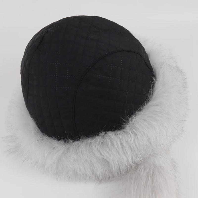 New winter fox fur hat Women genuine fur bomber hat Luxury fashion warm hat thickened outdoor genuine fox fur caps