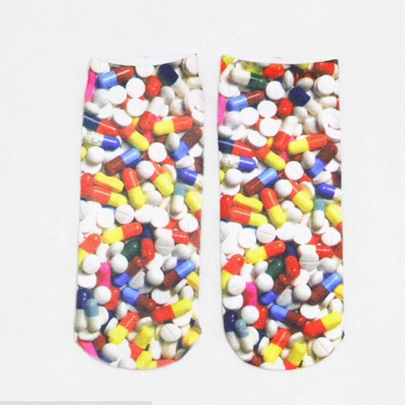 Neu 3D Druck Tier Mode Tiger Panda Katze Hund Löwe Süßigkeiten Fleisch Kunst Bunt Damen Lustige Socken Neuheit Geschenk Dropship