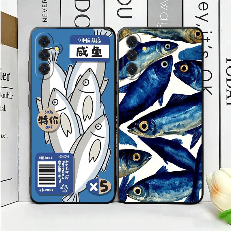 Reduzierte Gesalzene Fisch Weiche Handyhülle für Samsung A17 A37 A57 A16 A26 A36 A56 A15 A25 A35 A55 A14 A24 A34 A54 A13 A23 A33 A53 A