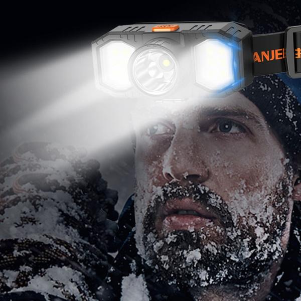 LED Headlamp 3 Mode USB Rechargeable Head-mounted Flashlight 18650 Battery Led Searchlight Waterproof Night Fishing Lamp