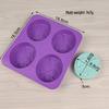 Four-Cavity Oval Butterfly Flower Silicone Mold