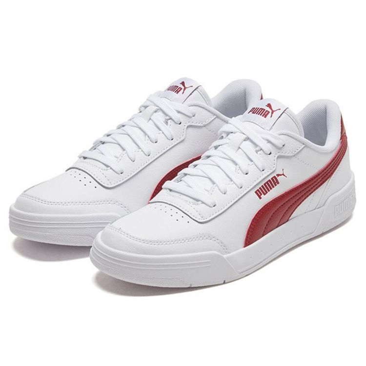 Puma Caracal White Red Dahlia Unisex Sneakers 369863-18