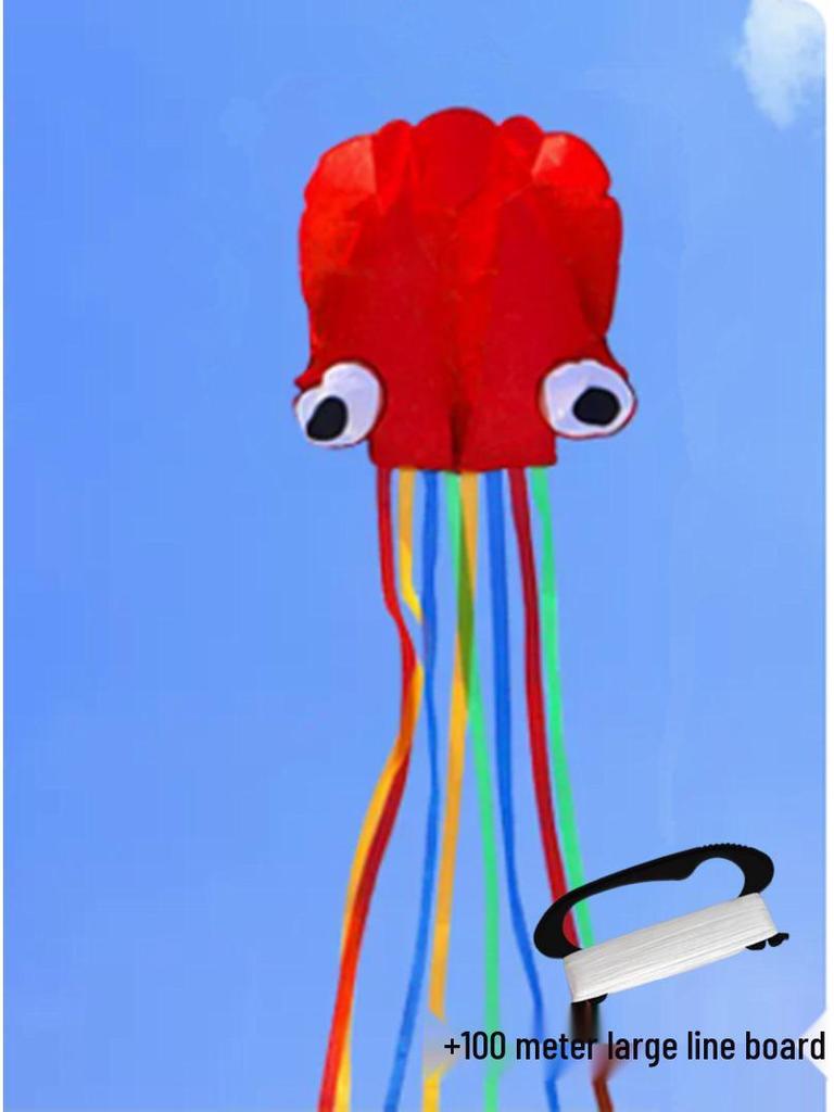 Pipa Polvo Infantil Macio Sem Varetas de 4 Metros - Cauda Múltipla, Fácil de Voar, Design de Cauda Longa