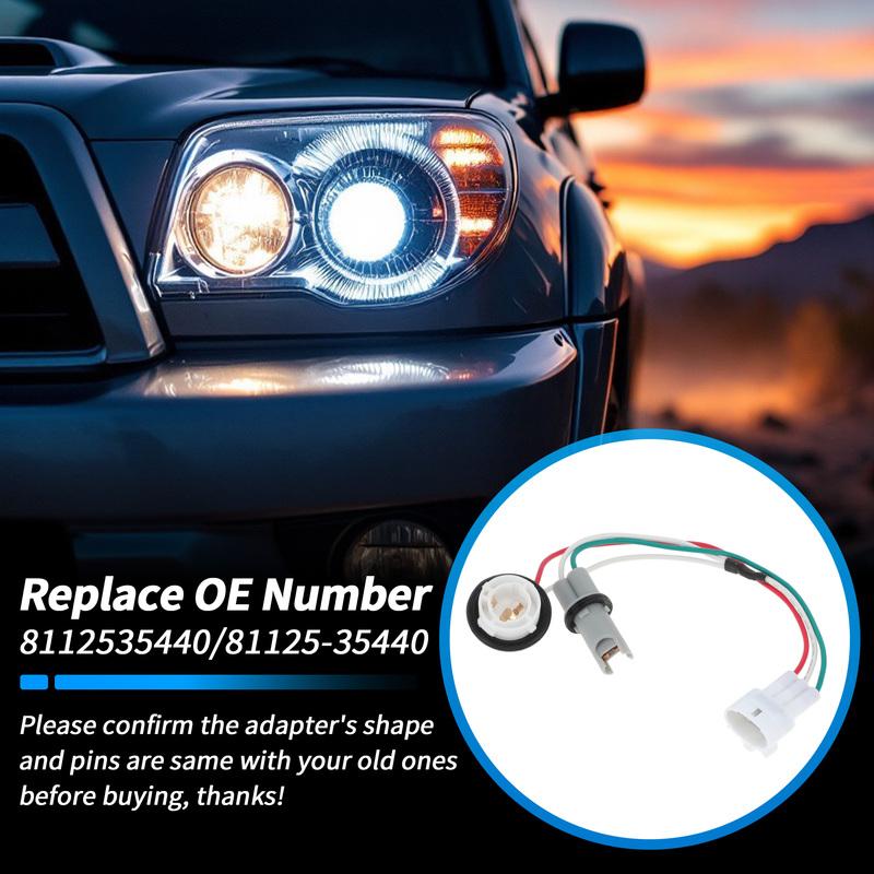X Autohaux Headlight Bulb Socket Wiring Harness for Toyota 4Runner 2005-2009 No.8112535440