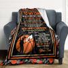 1pc To Dad Envelope Blanket, Lightweight Flannel Throw For Sofa, Bed, Travel, Camping, Livingroom, Office, Couch, Chair, And Bed,