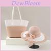 Summer Straw Hat And Bag Set With Large Brim For Beach Travel And Sun Protection