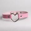 Harajuku Soft Girl Punk Style PU Leather Heart Choker Necklace