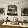 12 Trees with Wooden Beads Garland Christmas Fireplace Wall Hanging Decor Winter Party Window Display Natural Wooden Home Dec