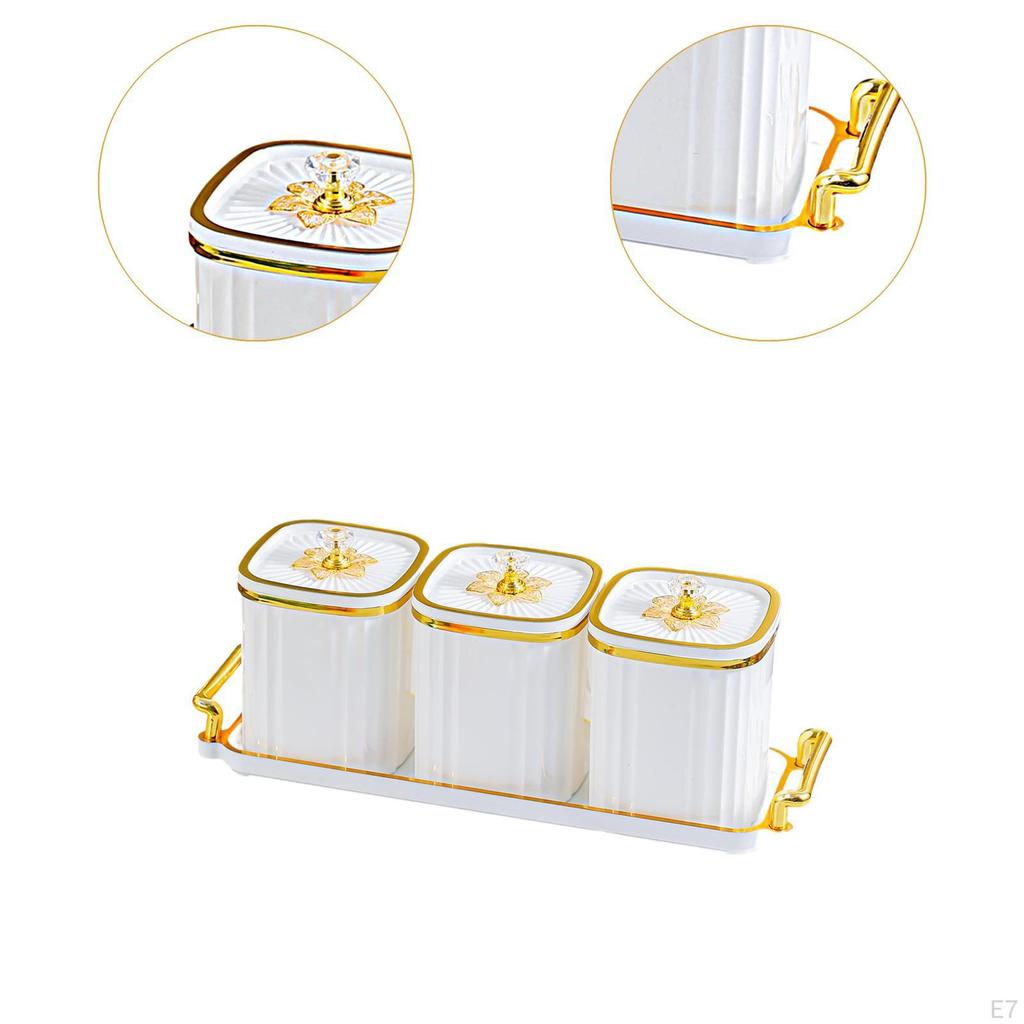 Candy Dishes with Lids, Divided Serving Dishes, Seasoning Box Set for Dried Fruit Nut Holiday