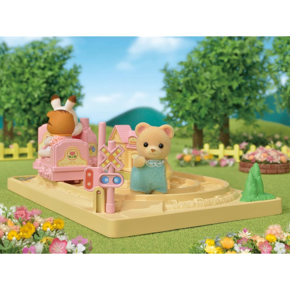 Sylvanian Families Toy Train Set S-65 with Playground Equipment for Ages 3 and Up Dollhouse Accessory