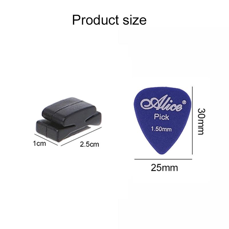 5Pcs Black Rubber Guitar Pick Holder with Guitar Pick Fix On Headstock for Guitar Bass Ukulele Cute Guitar Accessories TMZ