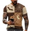 Men's Casual Short Sleeve Halloween Graphic T-Shirt Lightweight Breathable Fabric Comfortable Fit for Everyday Wear