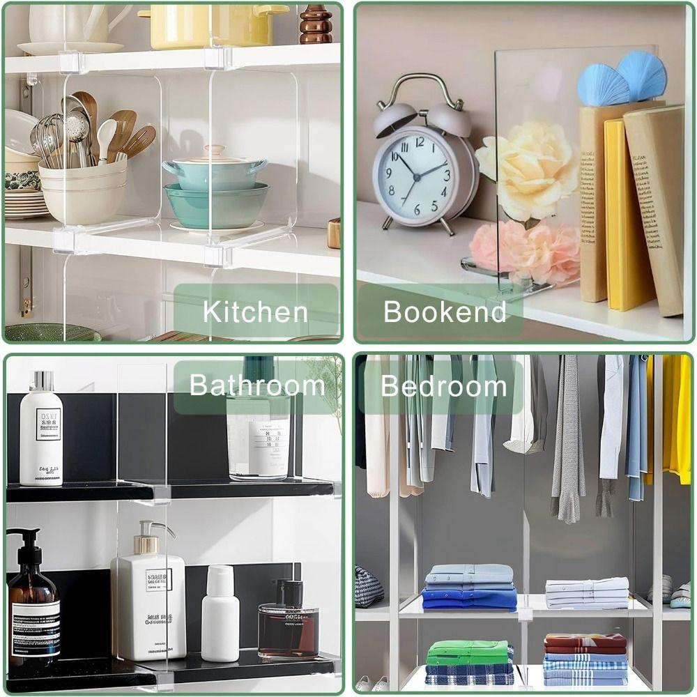 Closet Purse Organize Shelf Dividers Acrylic Shelf Separators In Closet  for Closet Organization