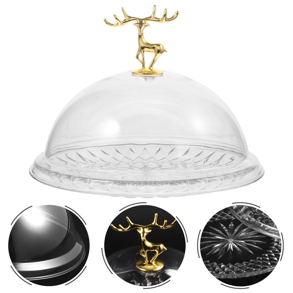 Transparent Cover Cake Pan Dessert Tray Clear Stand Food Cheese Snack The Pet for Party Cupcake Holder