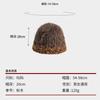 Plush Knitted Bucket Hat Women's Autumn and Winter Color Matching Versatile Face Covering Bucket Hat Thermal Ear Protective Wool Hat