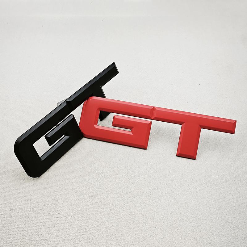 3D Metal Logo GT Car Rear Boot Trunk Emblem Fender Side Front Grille Badge Sticker Decals For Mustang GT Accessories