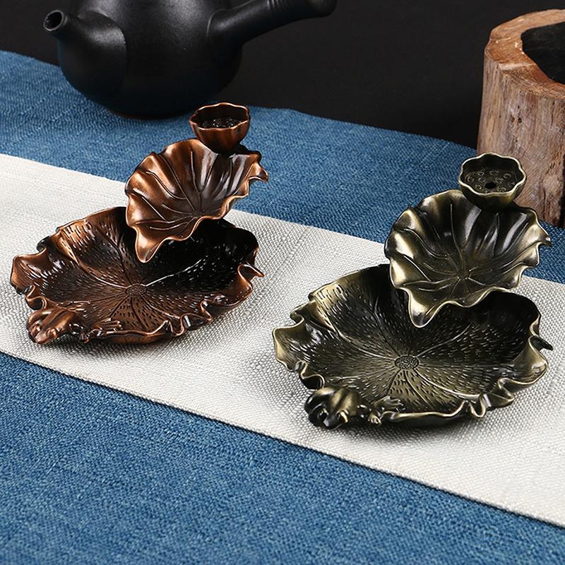 Leaf Tower Incense Ceramic Burner Fragrance Holder Backflow Censer Creative Aromatherapy Smoke Reflux Incense Stick Incense