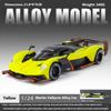 1/24 Scale Diecast Model of Aston Martin Valkyrie Alloy Sports Car Toy with Sound and Light Children Boy Birthday Gift Home Decor