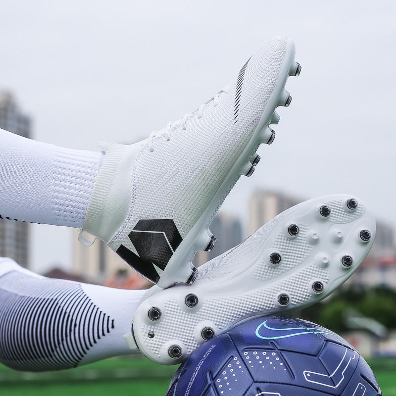 

Футбольные бутсы AG Long Nail High-Top для мальчиков и девочек — спортивная обувь для юношеских соревнований и тренировок 43