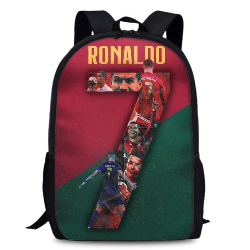 15in Ronaldo Cristiano Oxford Backpack Large Capacity School Bag Sports Travel