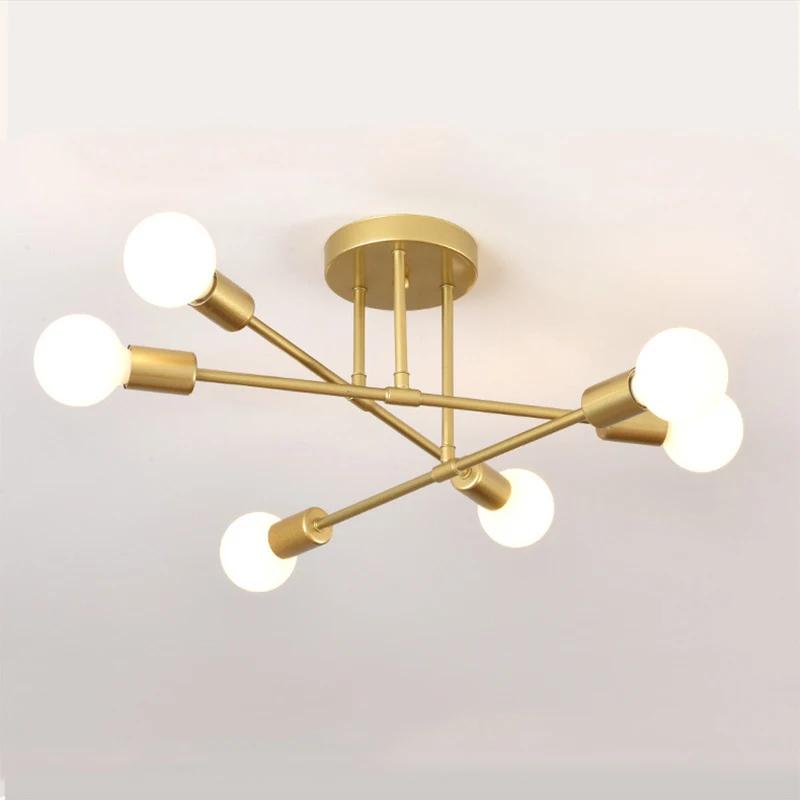Nordic Minimalist Pendant Light Ceiling Lamp LED Chandelier Suitable for Bedrooms Living Rooms Black Gold Lighting Decoration