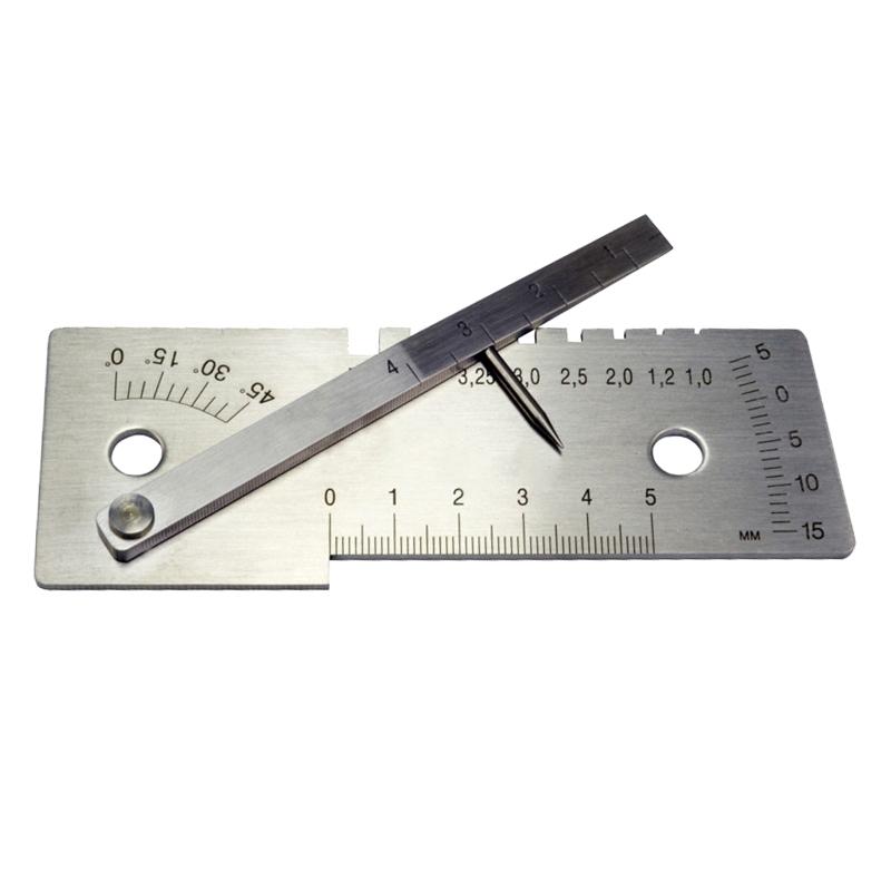 Welding Gauge Inspection Metric Stainless Steel 45 Degree Measuring Tools Welding Height 0-5mm Multipurpose Measurer