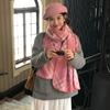 Pink Classic Checkered Scarf for Women Autumn and Winter Korean Style Scarf Shawl  Long  Warm and Thick