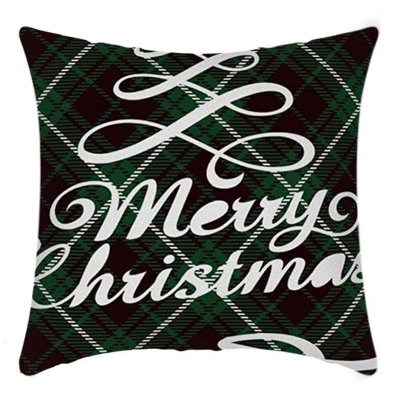 New Christmas Throw Pillow, Polyester Linen, Festive Dress Cushion, Bedroom Living Room Square Pillow, Cushion Pillow Case