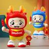 Animated Dragon Toy with Light & Music, Chinese Zodiac Mascot, Festival Decoration, Kids Party Prop, Red/Blue