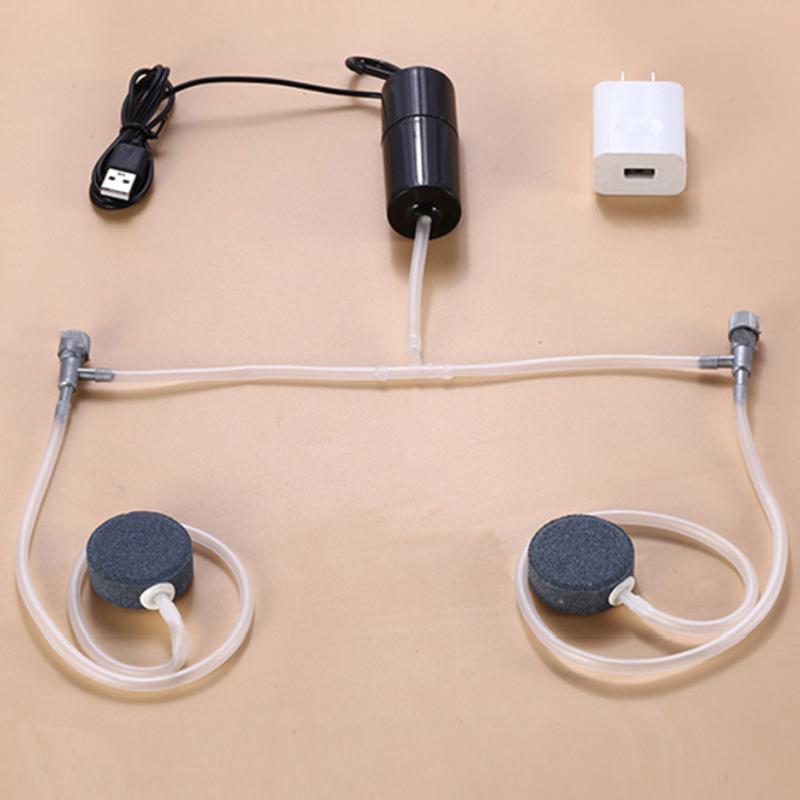 Adjustable Aquarium Oxygen Air Pump Fish Tank USB Silent Air Compressor Aerator Portable Mini Small Oxygenator Aquarium Accessories 5V 1W