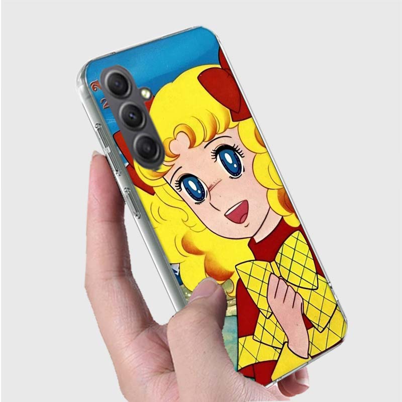 Etui na telefon z anime Candy Candy z lat 90. do Samsung A17 A56 A55 A35 A36 A26 A25 A15 A16 Galaxy Note 20 10 9 8 A70 A50 A40 A30 A20E A71