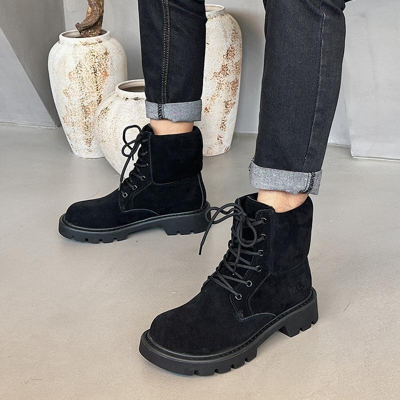 Retro Martin Boots Women's Autumn and Winter New Casual Style Big Head Boots Thick Heel Short Boots