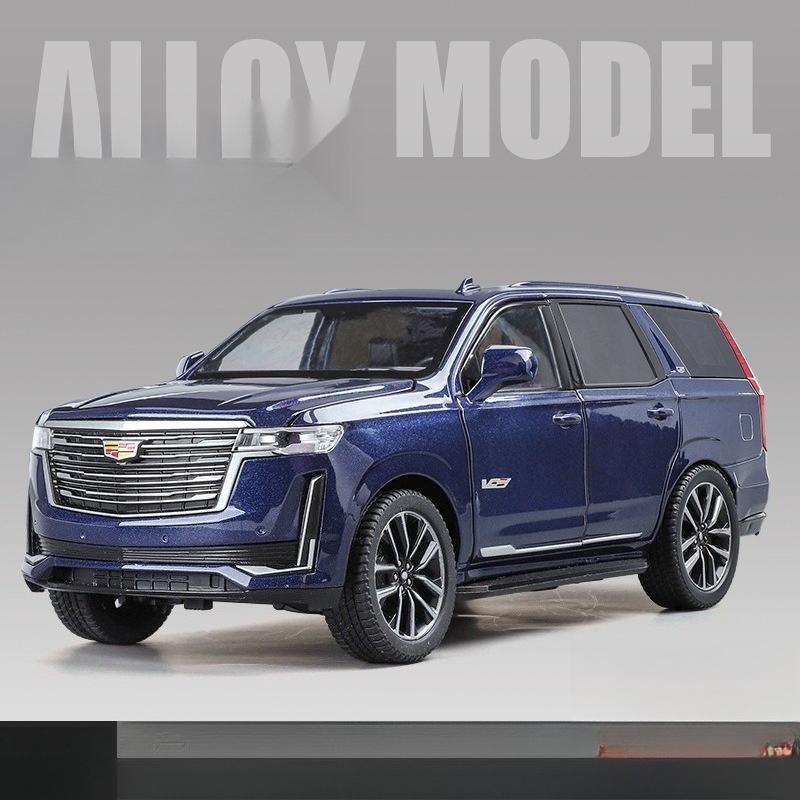 1:24 Escalade SUV Alloy Car Model Metal Die Cast Off-road Vehicle Model Simulation Sound and Light Children's Toys Boy Gift