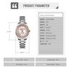 SKMEI 1534 Quartz Watch Innovative Diamond Wristwatches Lady Watches Waterproof Stainless Steel Strap Reloj Mujer Fashion Women